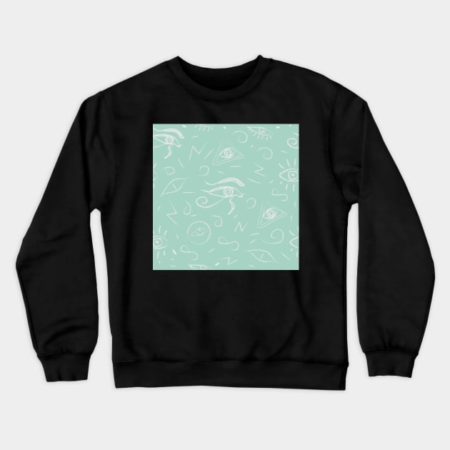 Eye Pattern Crewneck Sweatshirt by Creative Meadows